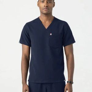 NWT Mediclo Men's FYSEL® Crevan‎ ‎ Essential Scrub Top in Navy Size XL